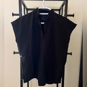 Figs Rafaela Oversized Scrub Top (Black)